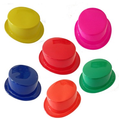Cappello cilindro plastica colorati - 1 pz