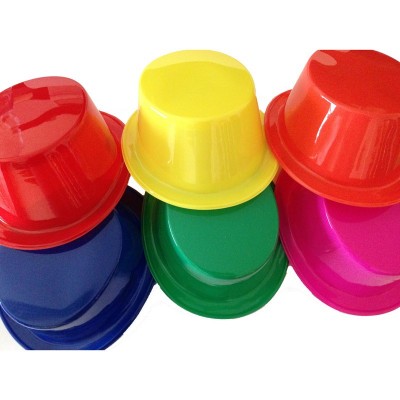 Cappello cilindro plastica colorati - 96 pz