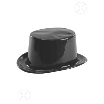 Cappello cilindro plastica nero - 1 pz