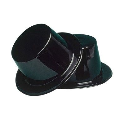 Cappello cilindro plastica nero - 96 pz