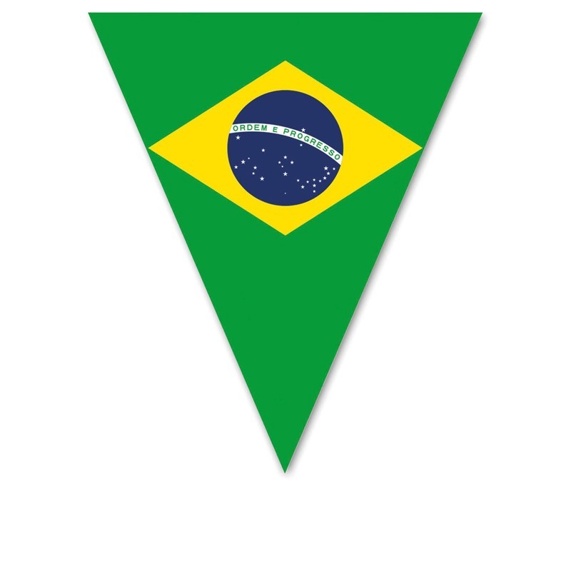 Festone PVC Bandierine Brasile - 5 mt