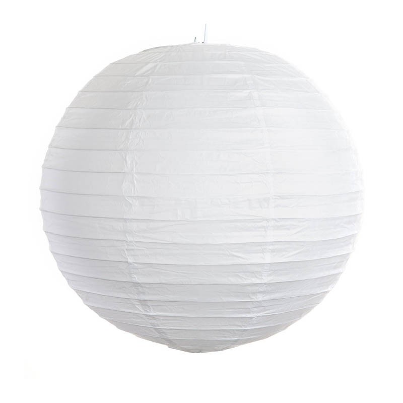 Lanterna decorativa di carta bianca 35 cm