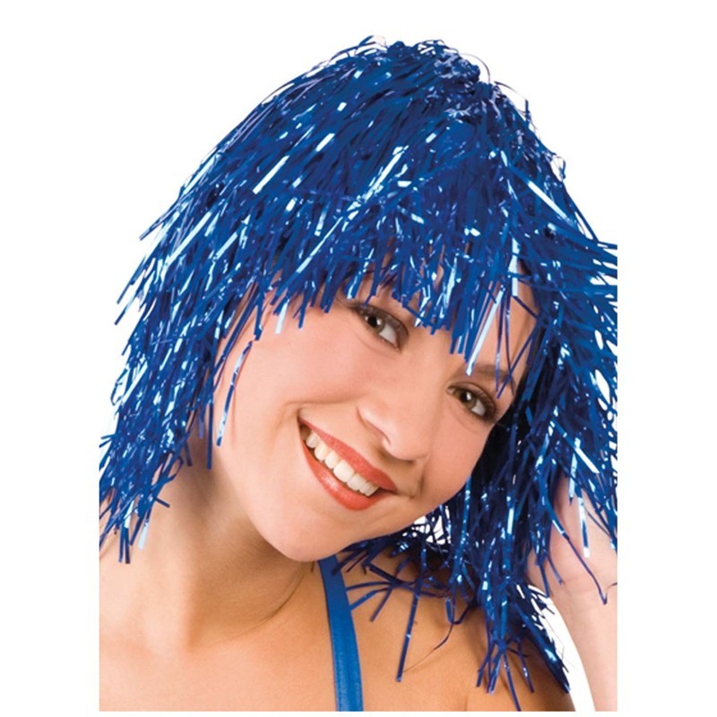Parrucca metallizzata blu'