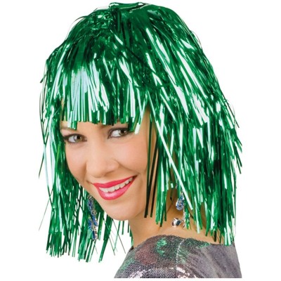 Parrucca metallizzata verde