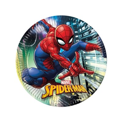 Piatti Spiderman 23 cm - 8 pz