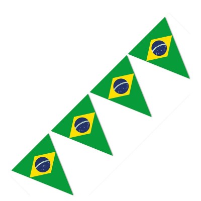 Festone PVC Bandierine Brasile - 9.5 mt