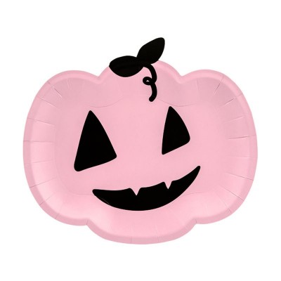 Piatti Halloween Zucca rosa - 6 pz