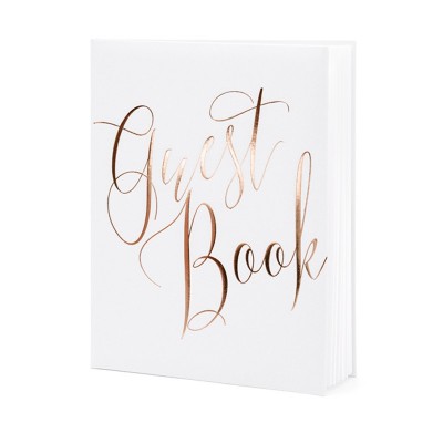 Guestbook bianco scritta oro