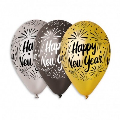 Palloncino stampa Happy New...