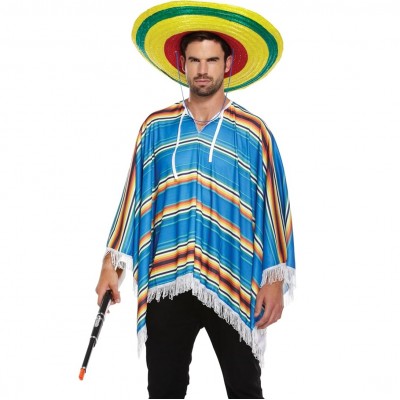 Poncho Messicano Blu