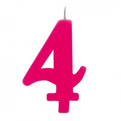 Candelina numero 4 fucsia
