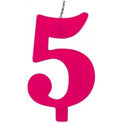 Candelina numero 5 fucsia
