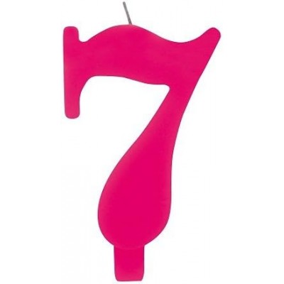 Candelina numero 7 fucsia
