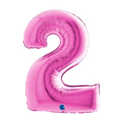 Numero 2 rosa 100 cm