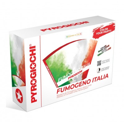Fumogeno a ventaglio tricolore