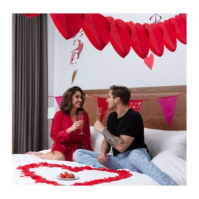 Festone cuori rossi carta 4...