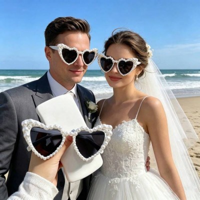 Occhiali Cuore Bianchi